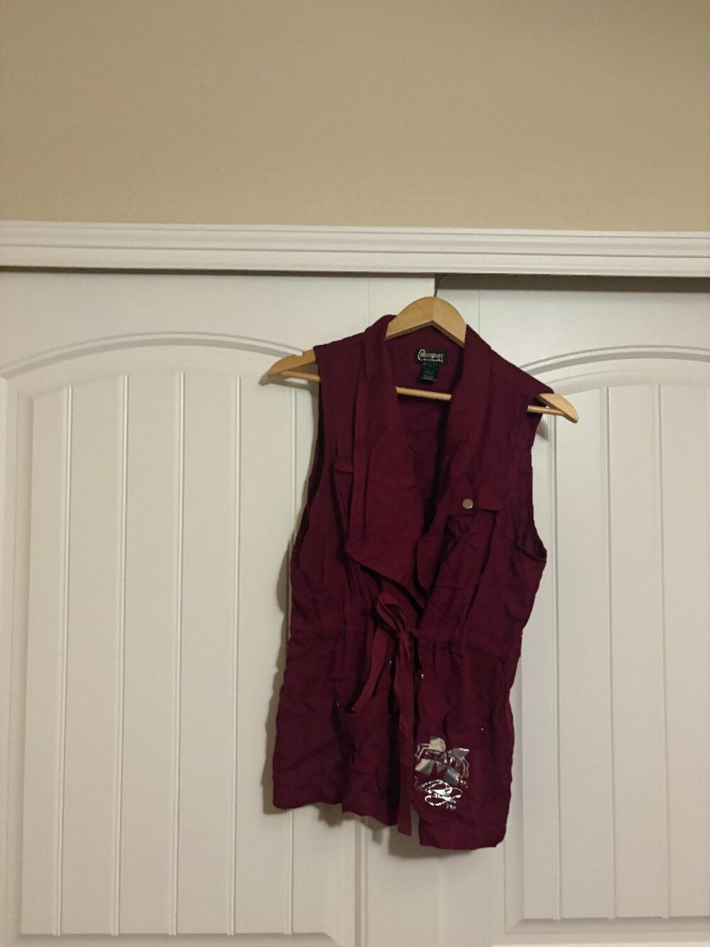 Mississippi State Sleeveless Cardigan Women's Small Maroon Gameday Couture Rayon